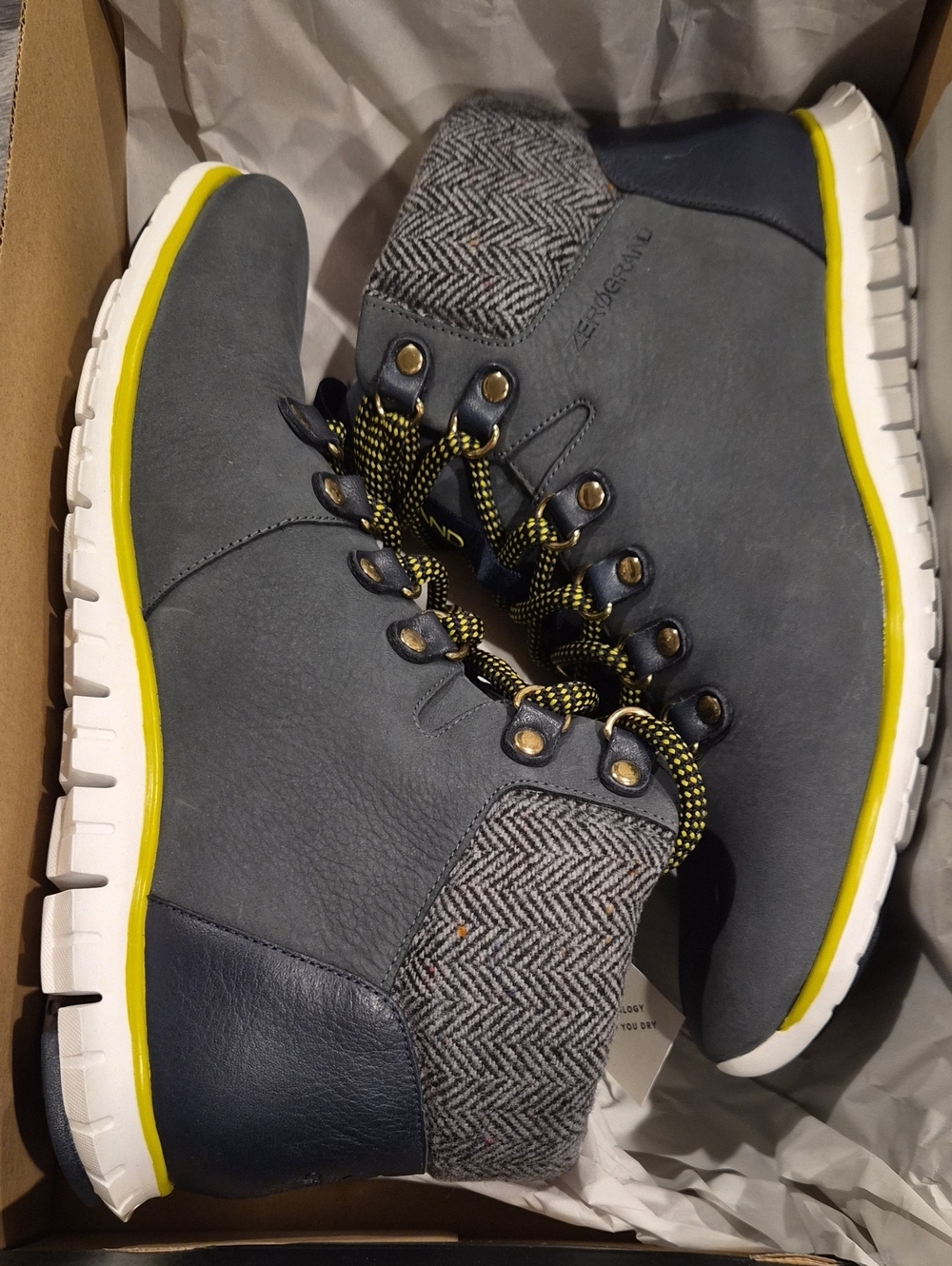 COLE HAAN ZEROGRAND HIKER Womens Boots Blue US7B New In Box